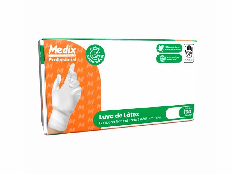 Luva de Látex - Uso Geral -  Com Pó - 100un - Medix Brasil