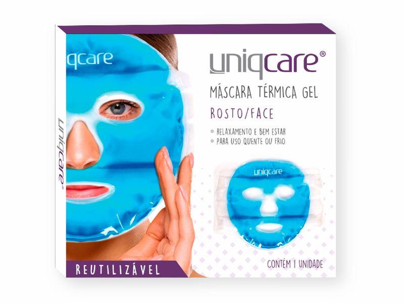 Máscara Térmica Gel - Facial - Azul - Uniqmed | ISP Saúde