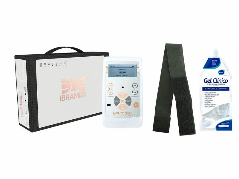 Neurodyn Portátil Tens/Fes + Cinta Elástica + gel bag 1kg - Ibramed