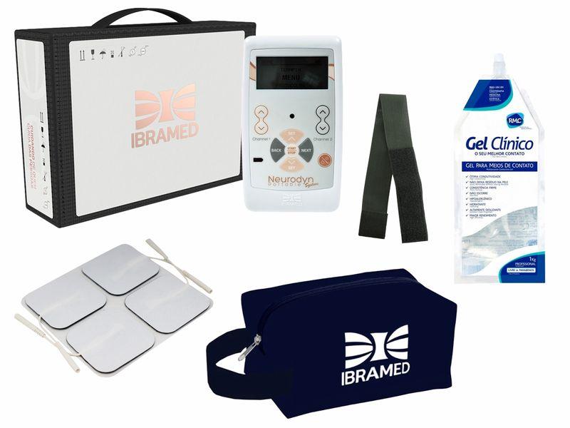 Neurodyn Port. System+Gel Inc. Cinta Elastica+Eletrodo 5x5cm+Necessaire - Ibramed