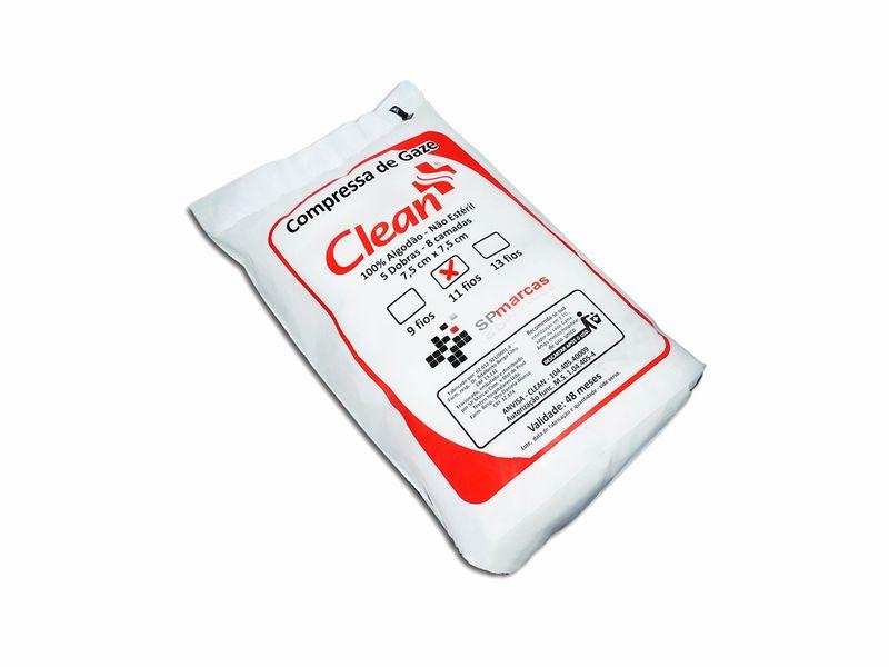 Compressa de Gaze - Não Estéril - 11 Fios - 210g - Clean