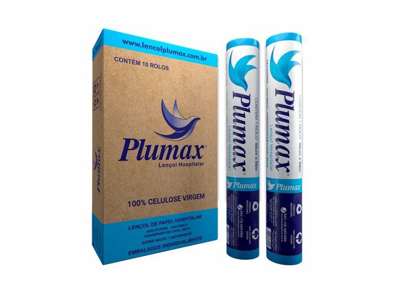 Lençol de Papel Descartável - 100% Celulose Virgem - 70cmx50m - Plumax