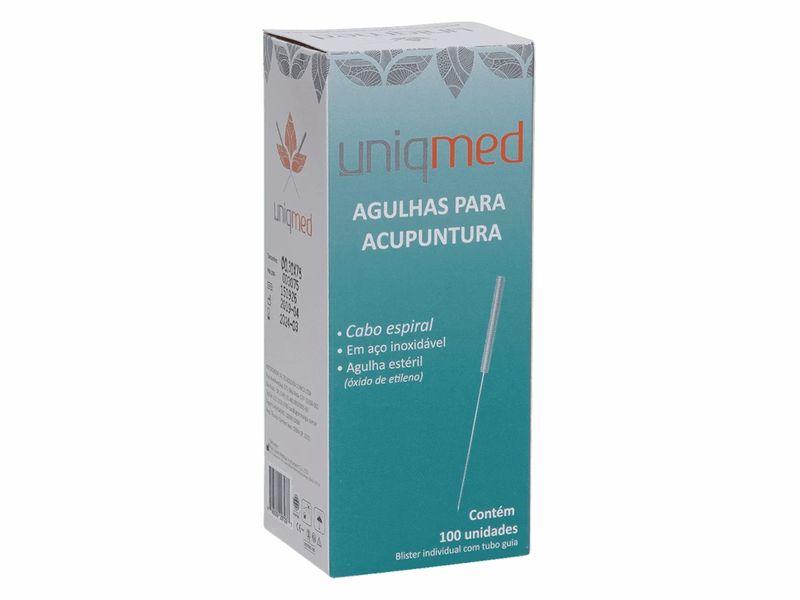 Agulha para Acupuntura - 0,30x75mm - 100un - Uniqmed