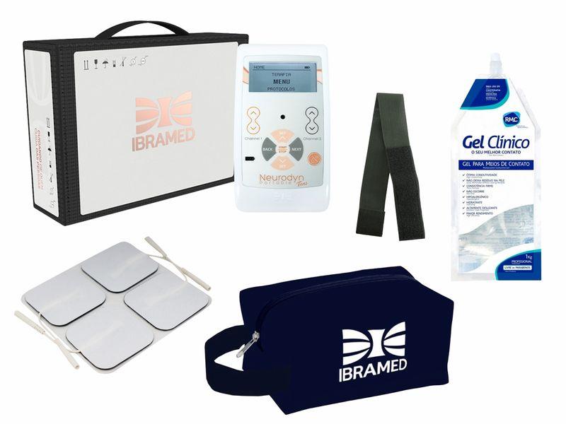 Neurodyn Portatil Tens+Gel Inc +Eletrodo 5x5cm+Cinta Elastica+Necessair - Ibramed