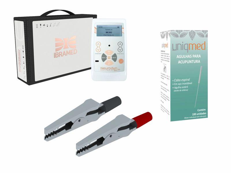 Neurodyn Port.+Agulha Acupunt. Garra Jacare Verm.+Garra Jacare Preto - Ibramed